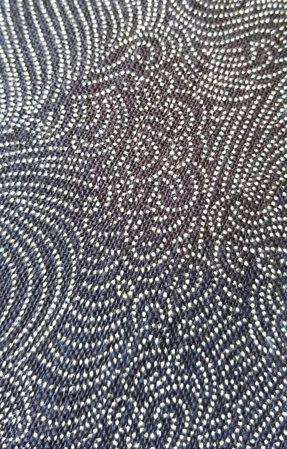 Sevenberry - Dotted Waves Cotton Fabric - Navy Blue