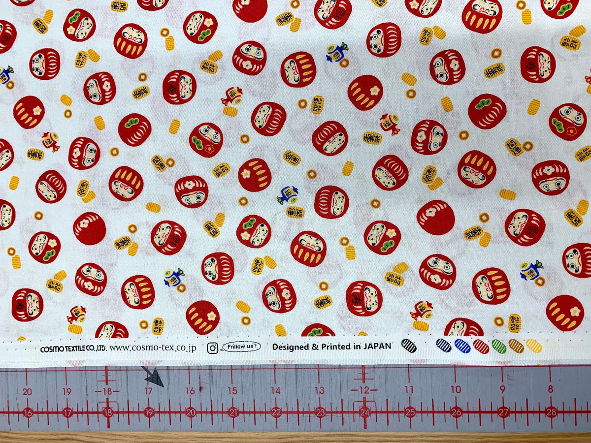 Cosmo - Little Daruma Cotton - White