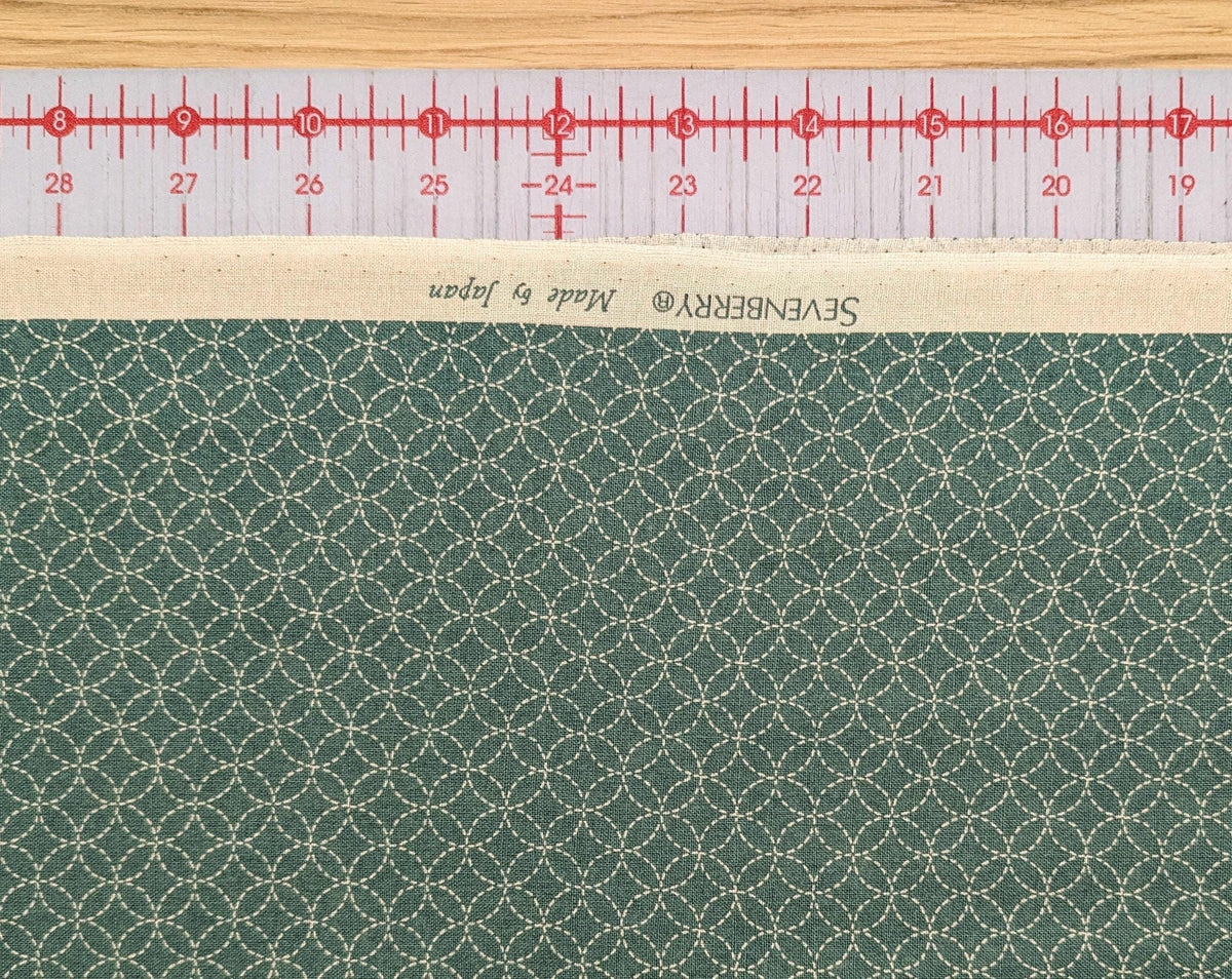Sevenberry Small Shippo Japanese cotton fabric 88222-11-3 teal