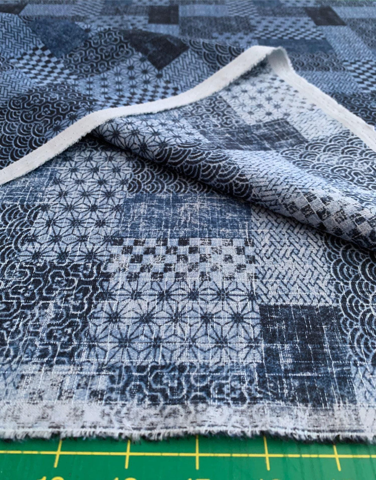 Sevenberry - Patchwork Cotton Dobby - Blue