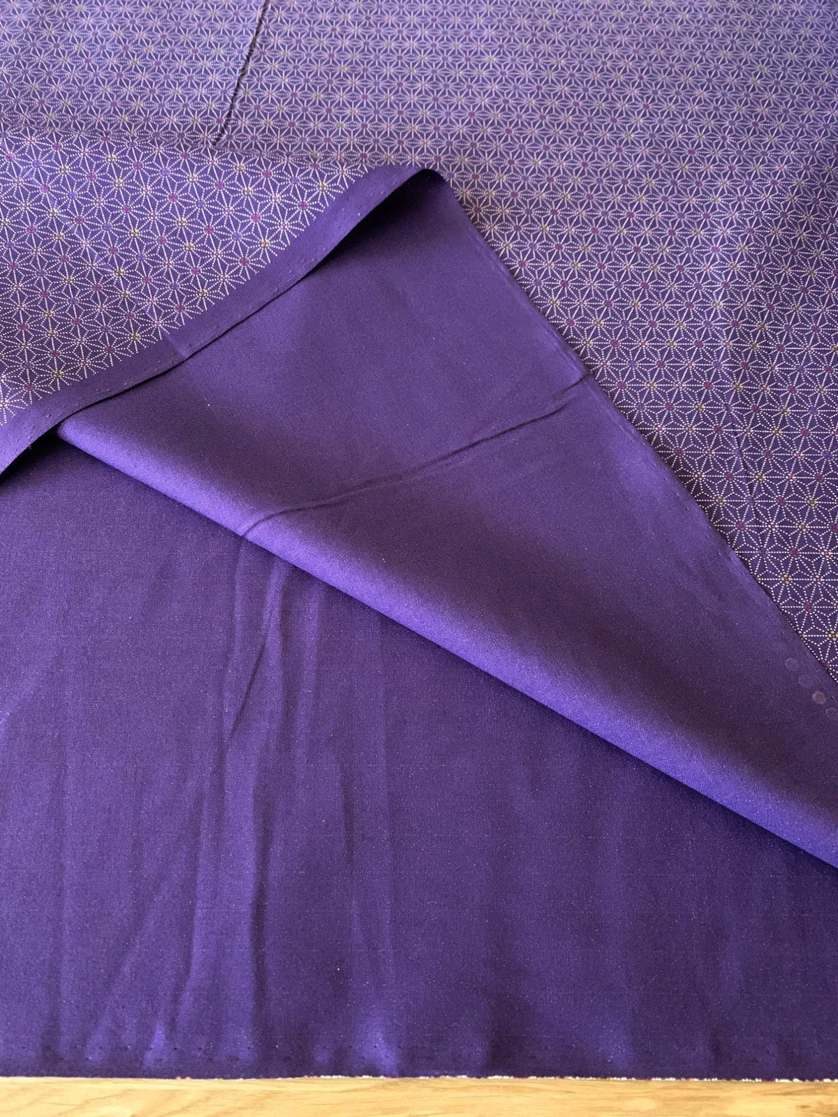 Sevenberry - Dotted Asanoha Stars Cotton Fabric - Purple