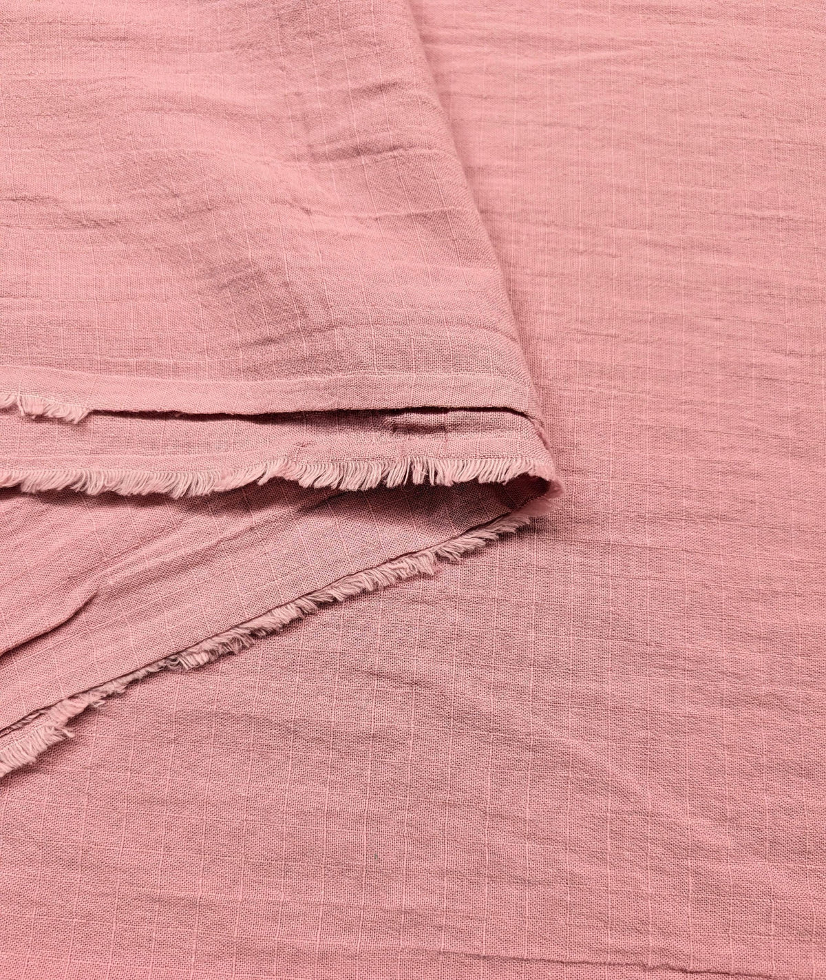 NEW Soft Gridded Dobby Cosmo Japanese cotton linen fabric AD-5747 33 light pink