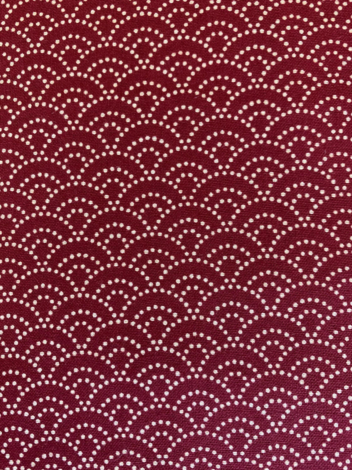 Sevenberry - Dotted Waves Cotton Fabric - Cherry Red