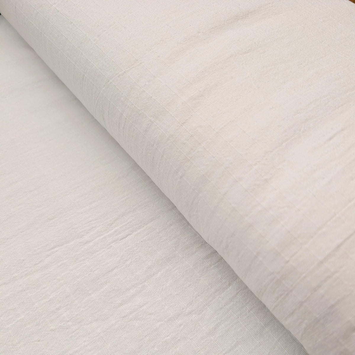 NEW Soft Gridded Dobby Cosmo Japanese cotton linen fabric AD-5747 OW