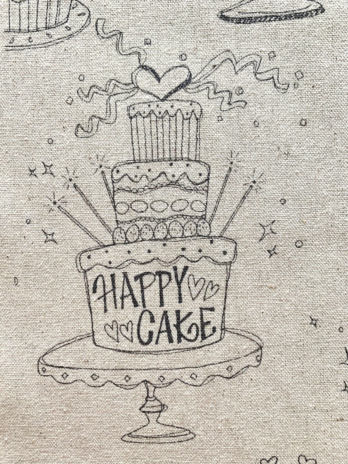Kei - Happy Cake Cotton/Linen Oxford Canvas - Natural Off-White