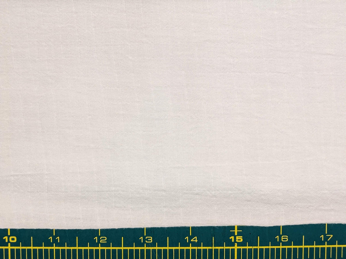 NEW Soft Gridded Dobby Cosmo Japanese cotton linen fabric AD-5747 OW