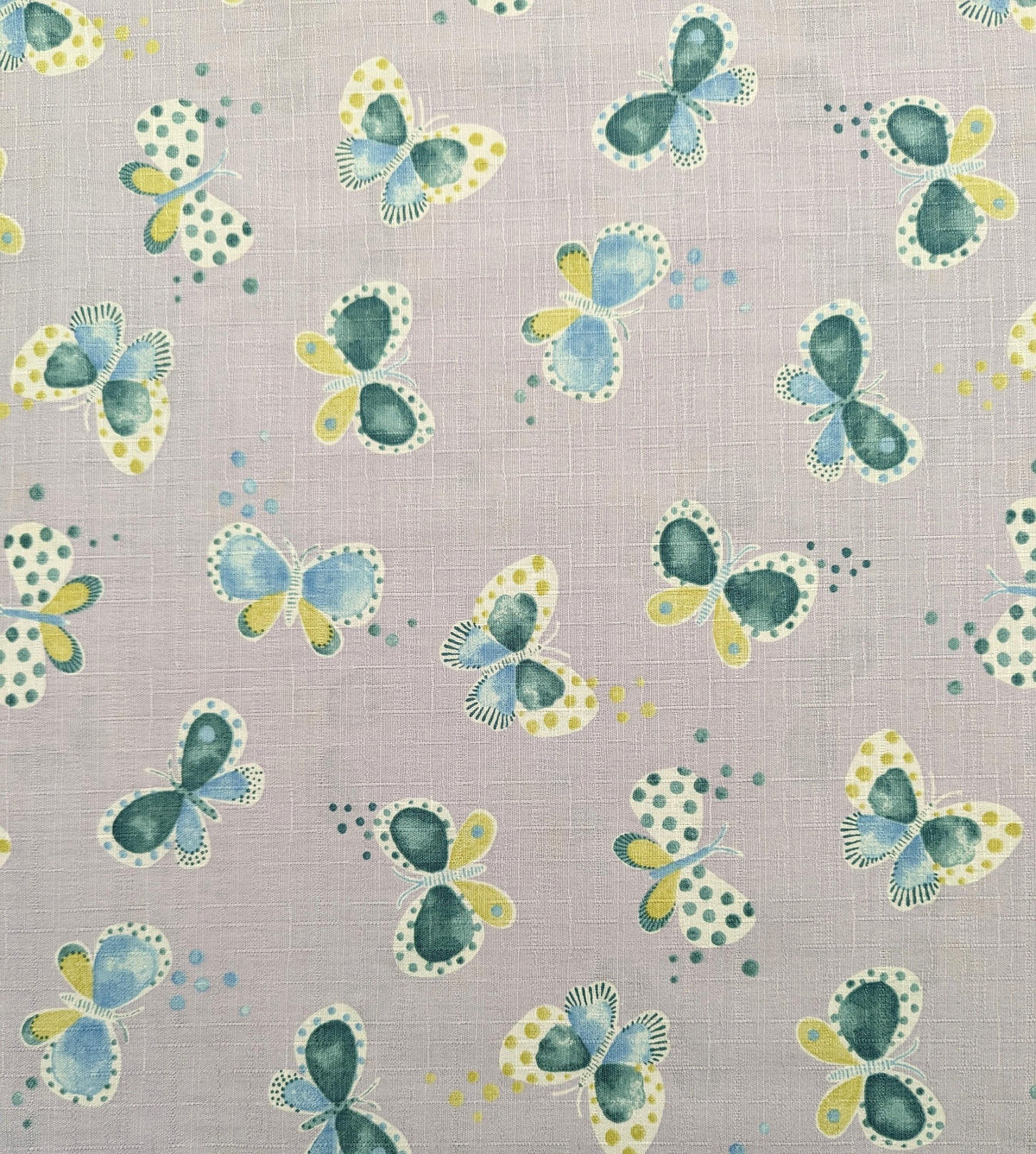 Koizumi - Pastel Butterflies Cotton Dobby - Lavender