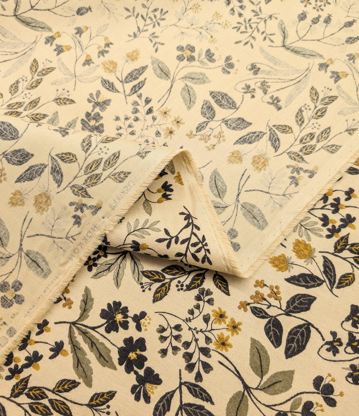 Hokkoh - Enchanted Wildflowers Brushed Cotton Fabric - Beige