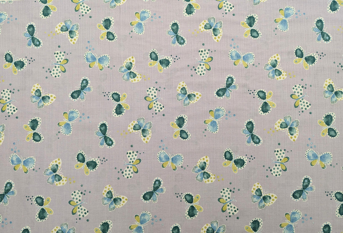 Koizumi - Pastel Butterflies Cotton Dobby - Lavender