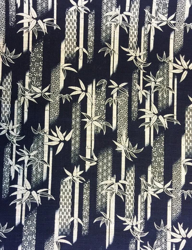 Sevenberry - Bamboo Grove Cotton Fabric - Indigo Navy Blue