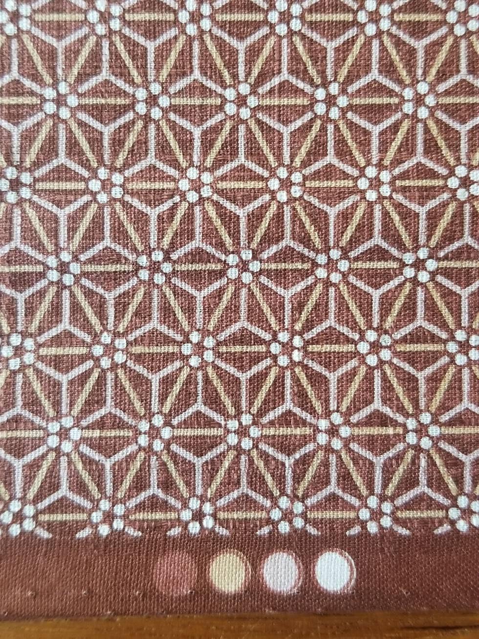 Morikiku - Hemp Leaf Star Cotton Dobby - Mulberry