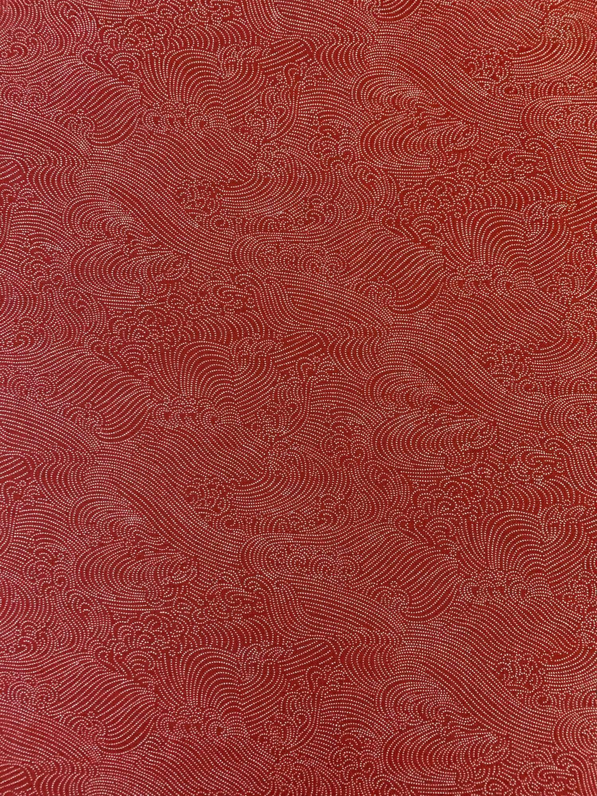Sevenberry - Dotted Waves Cotton Fabric - Red