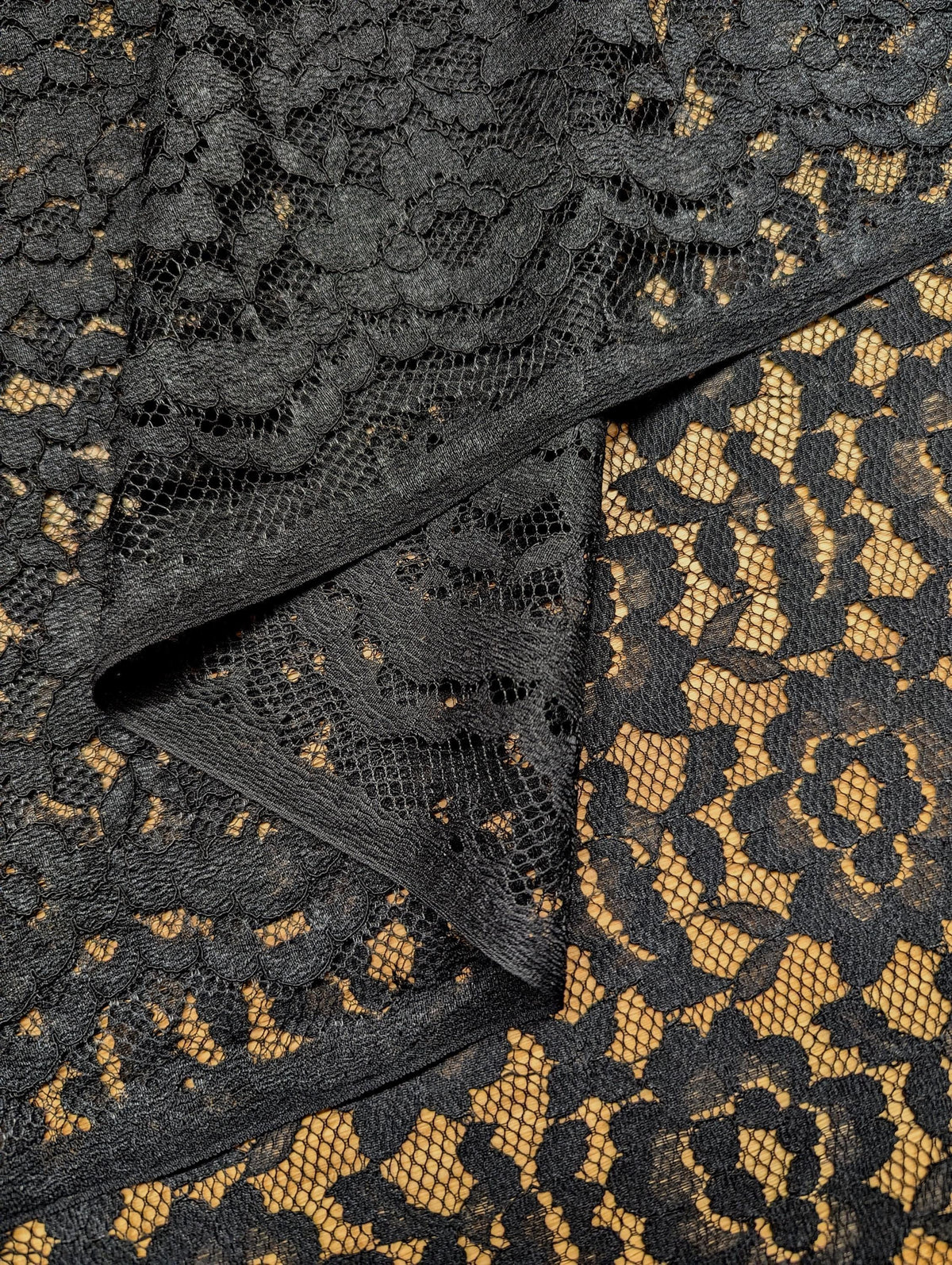 Japanese Flowered Lace 42866-4 black