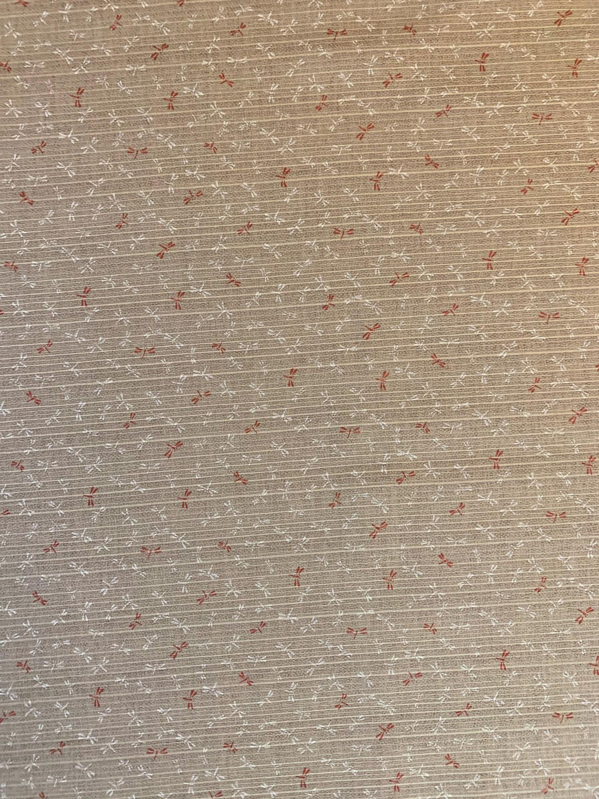 Sevenberry - Double Sided Dragonfly and Same-Komon Cotton Shantung - Beige Pink