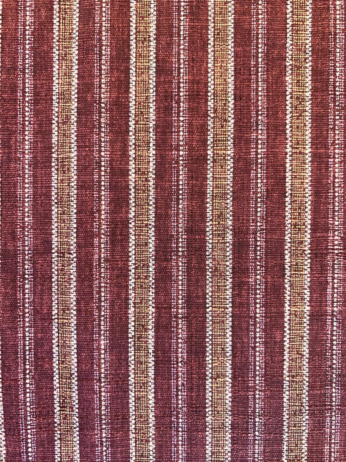 Morikiku - Stripe Cotton Dobby - Plum