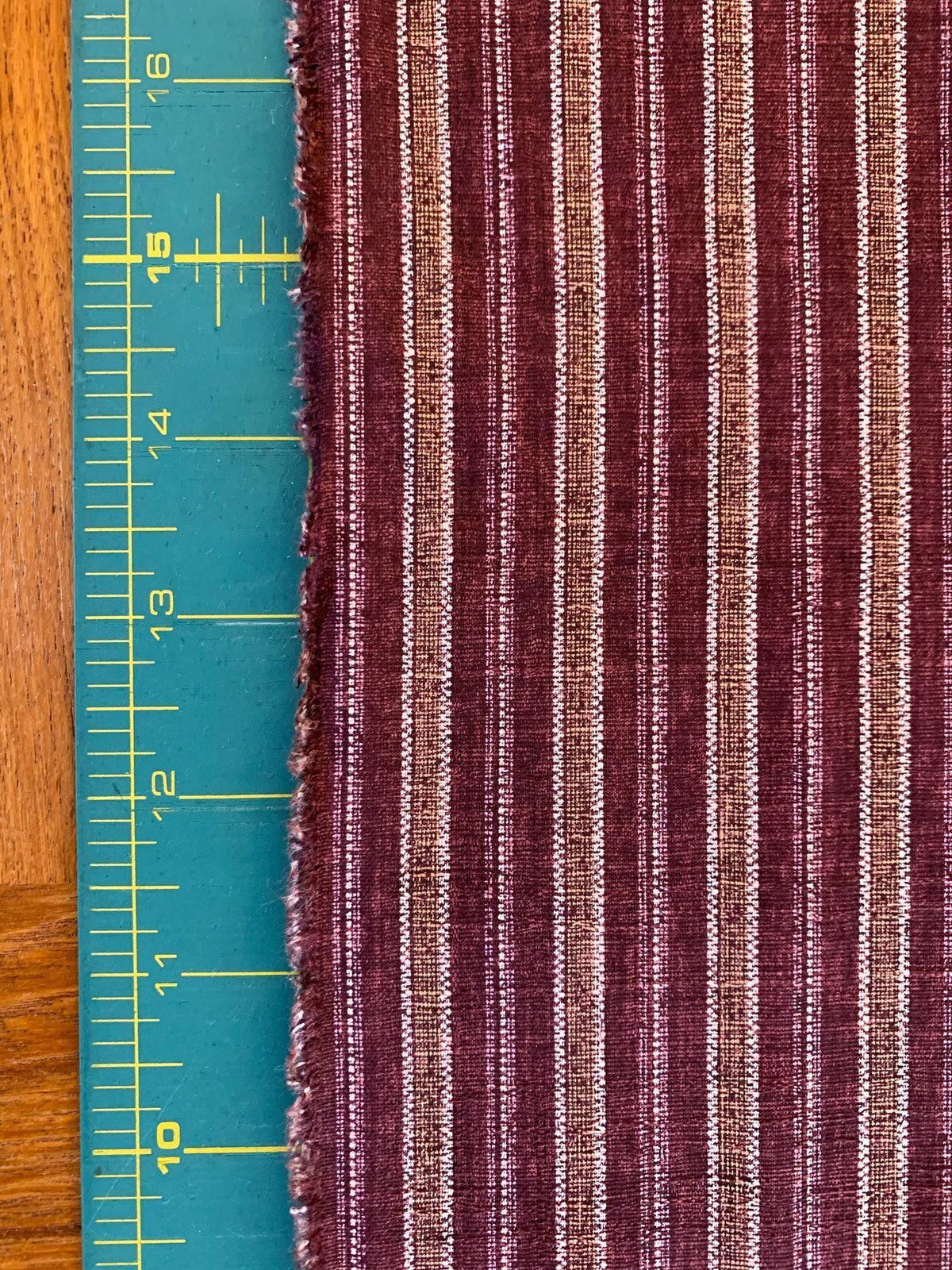 Morikiku - Stripe Cotton Dobby - Plum