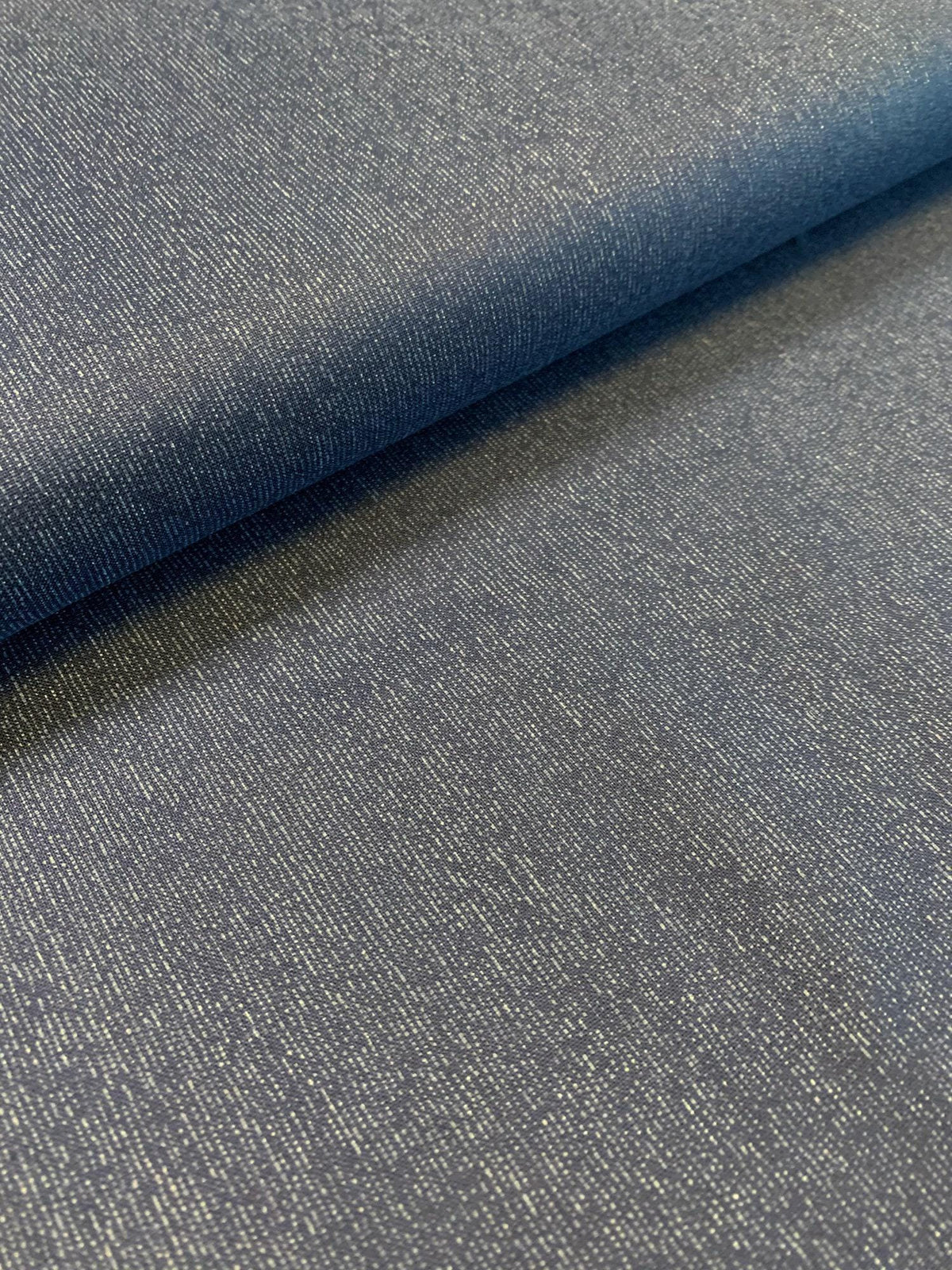 Cosmo - Rustic Pinstripe Quilt Cotton - Navy Blue Gray