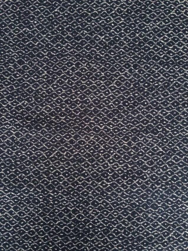 Sevenberry - Birds Eye Cotton Fabric - Navy Blue Beige