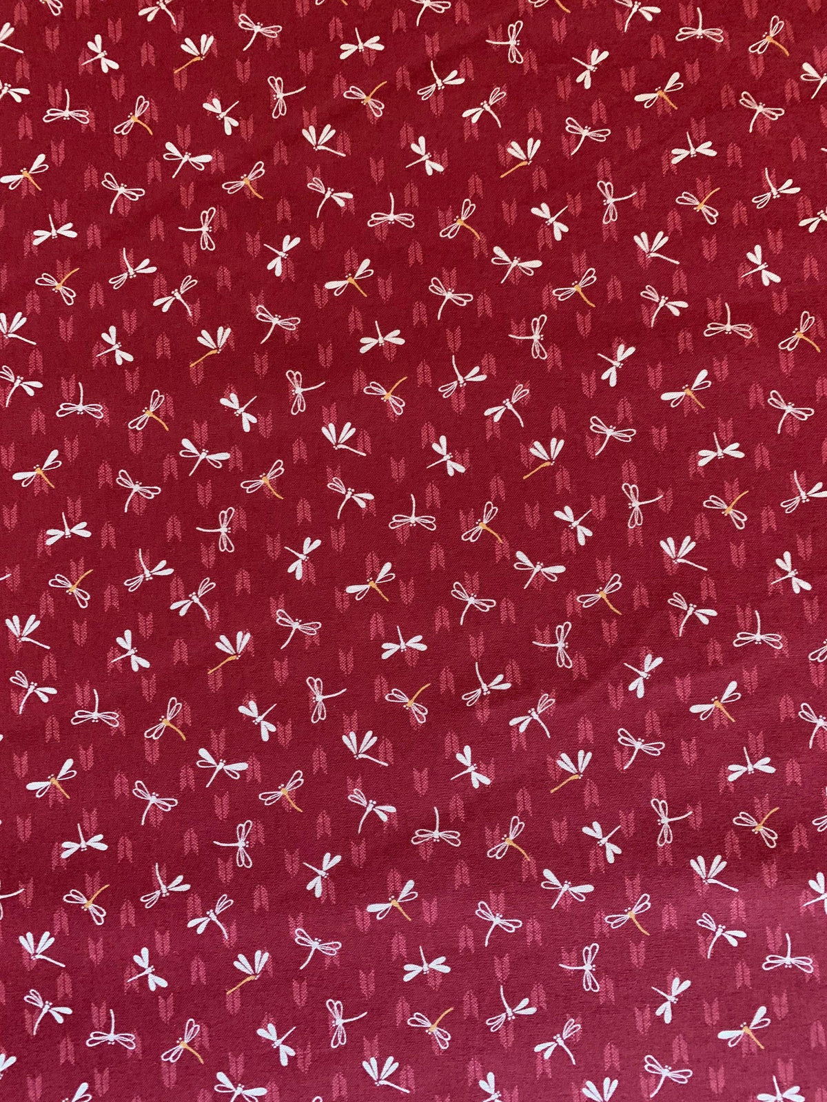 Sevenberry - Dragonflies and Arrows Cotton Fabric - Red