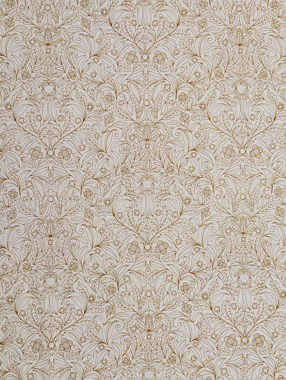 Hokkoh - Botanical Filigree Cotton Lawn - Pale Blue and Brown