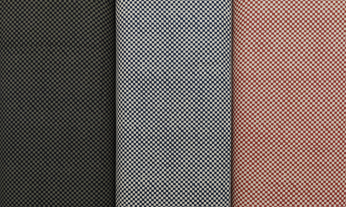 Ichimatsu Checkerboard Sevenberry Japanese cotton fabric 88222-4-4 blue