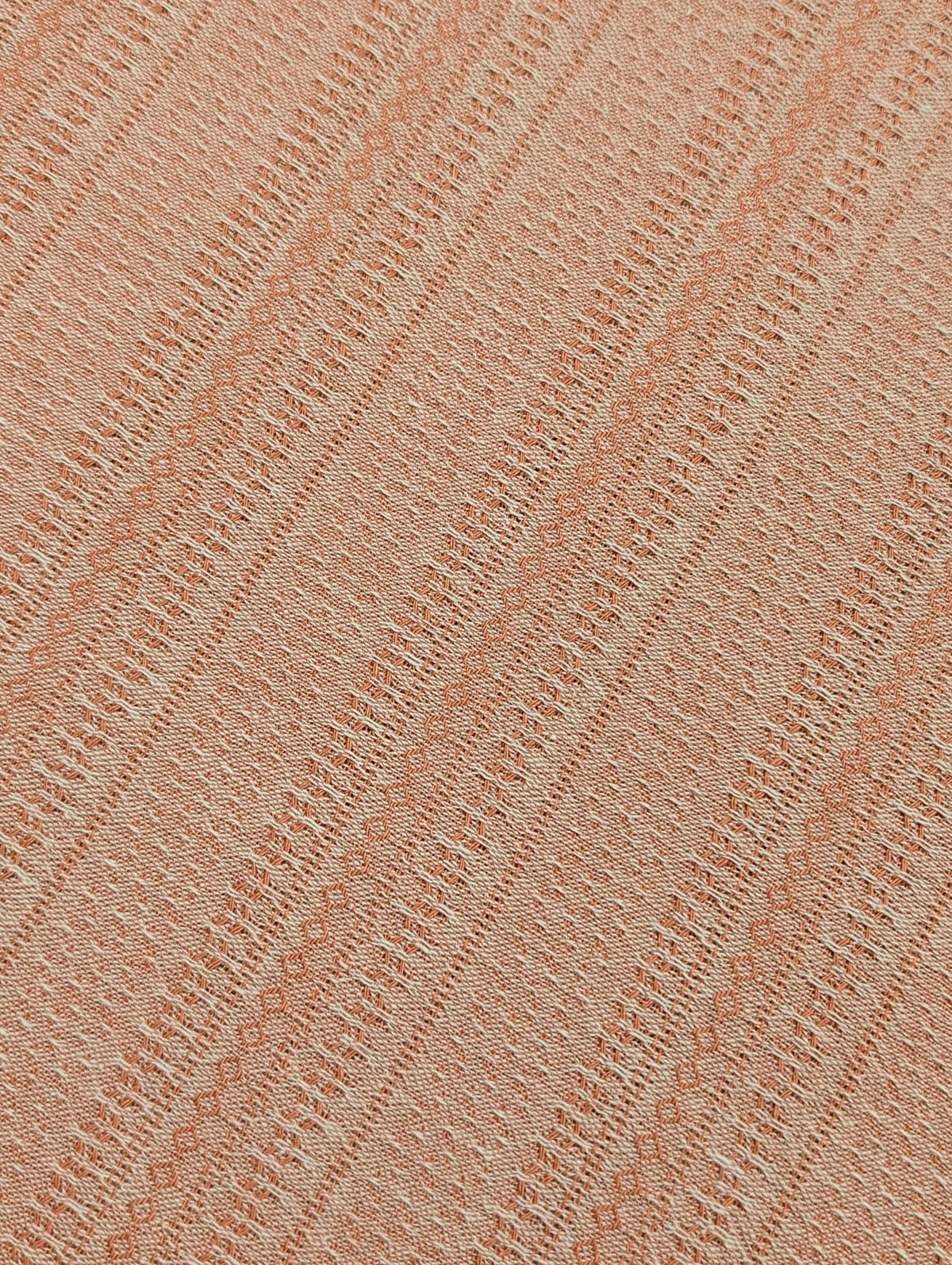 Textile Pantry - Junko Matsuda Yarn Dyed Textured Cotton Fabric - Coral