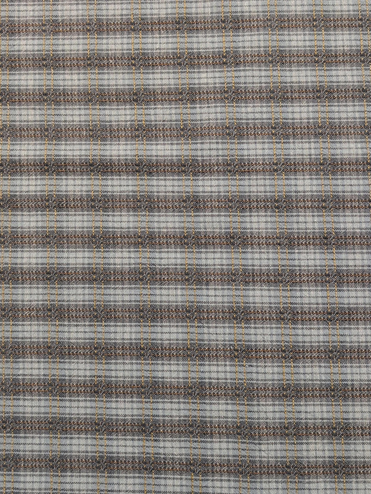 Textile Pantry - Junko Matsuda Yarn Dyed Plaid Cotton Fabric - Blue and Gray