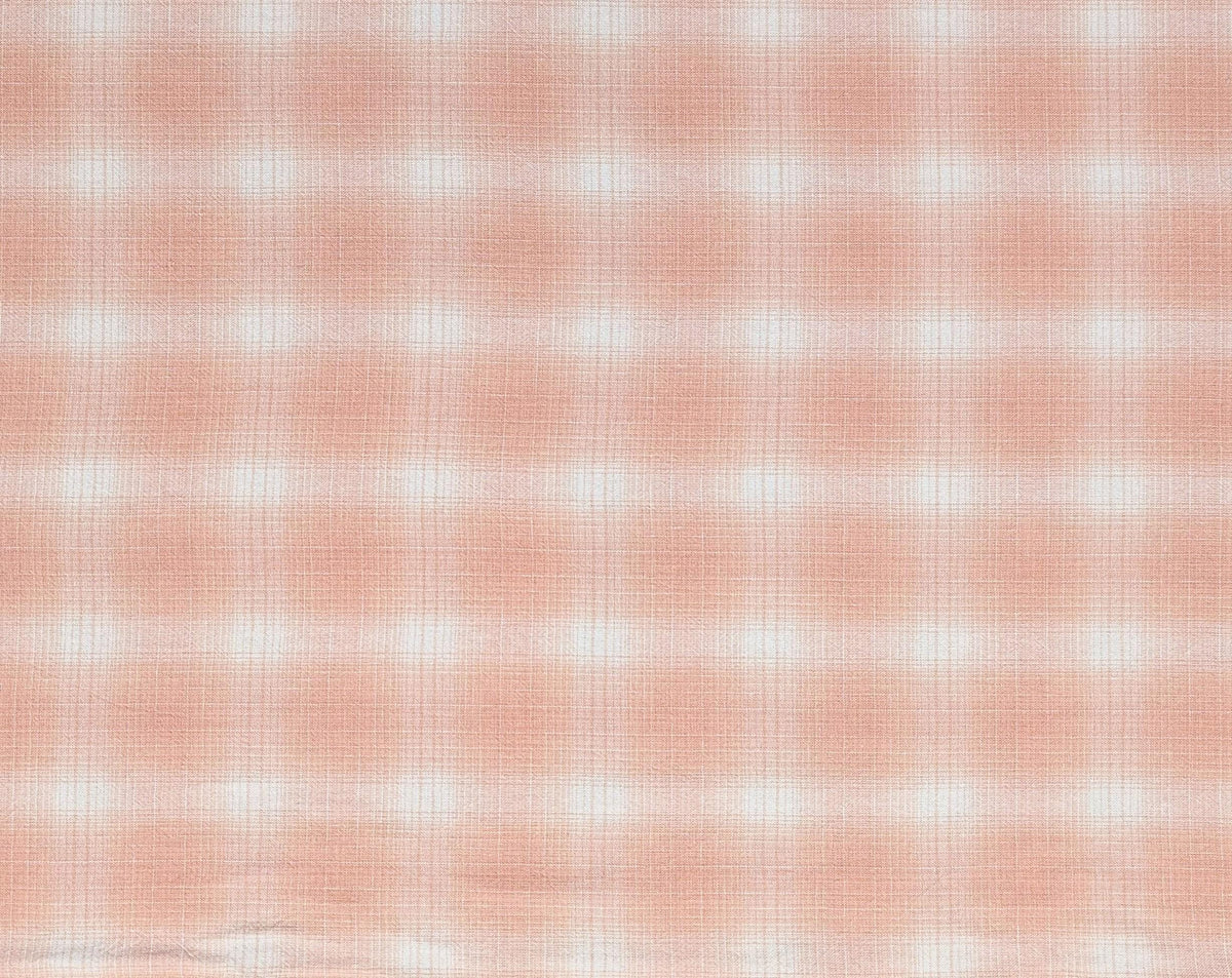 NEW Japanese yarn dyed ombre plaid cotton fabric SY10630S A pink