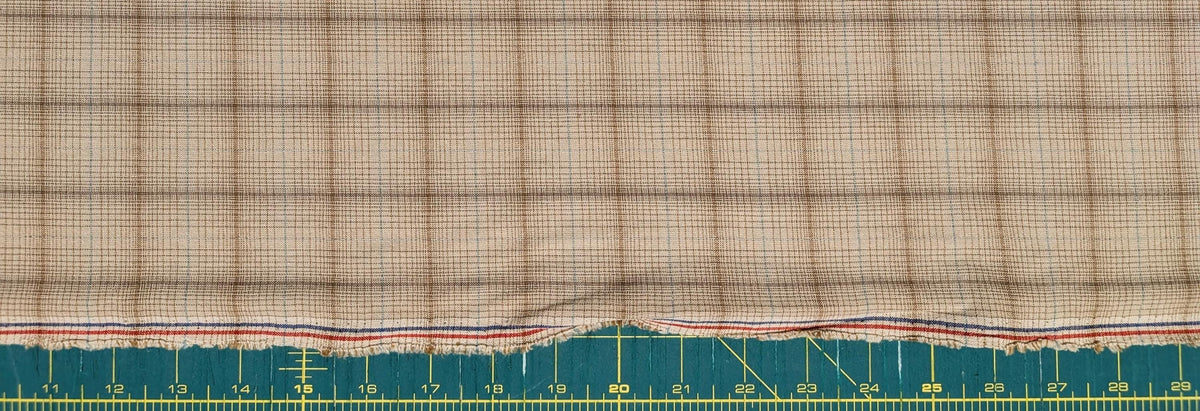 Junko Matsuda yarn dyed plaid Japanese cotton fabric Y25-0217 B tan