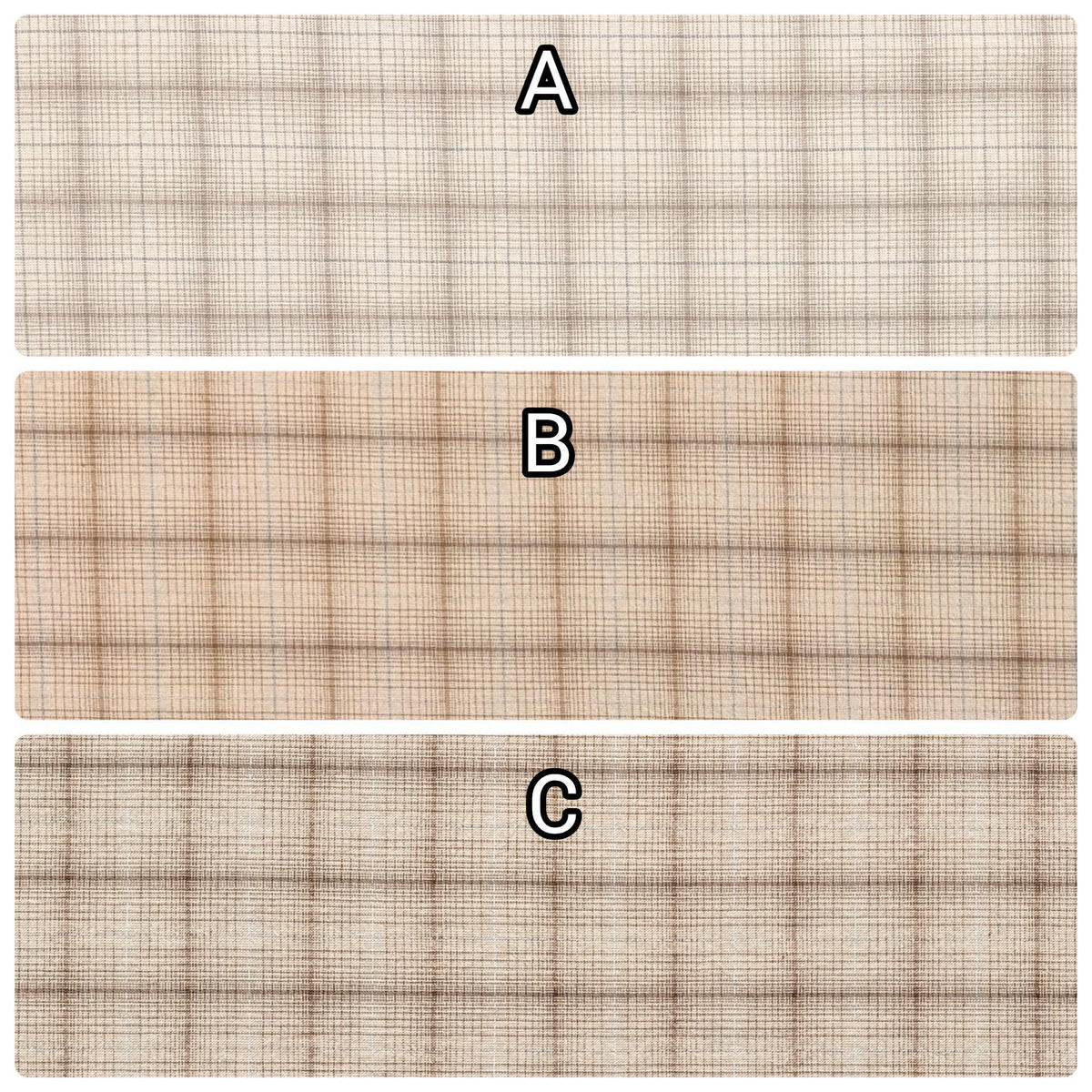 Junko Matsuda yarn dyed plaid Japanese cotton fabric Y25-0217 C light brown