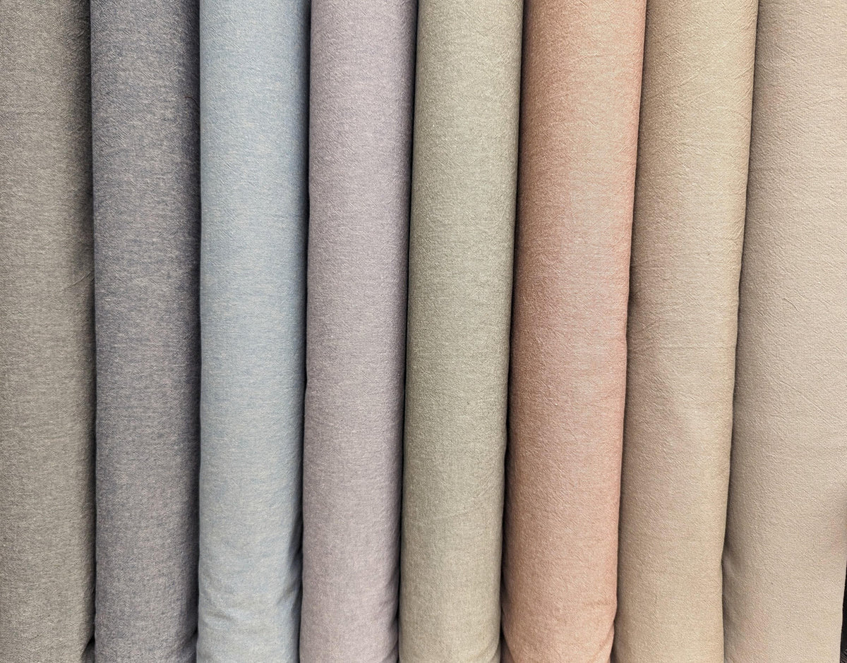 Cosmo - Japanese Yarn Dyed Cotton - Tan Blue