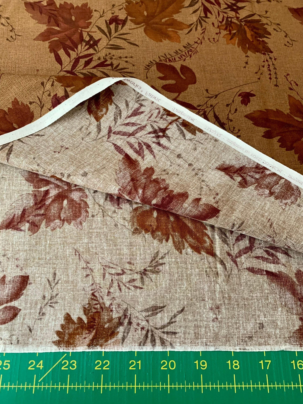 Vancet - Autumn Leaf Taupe-Ism Printed Cotton Taupe - Brown