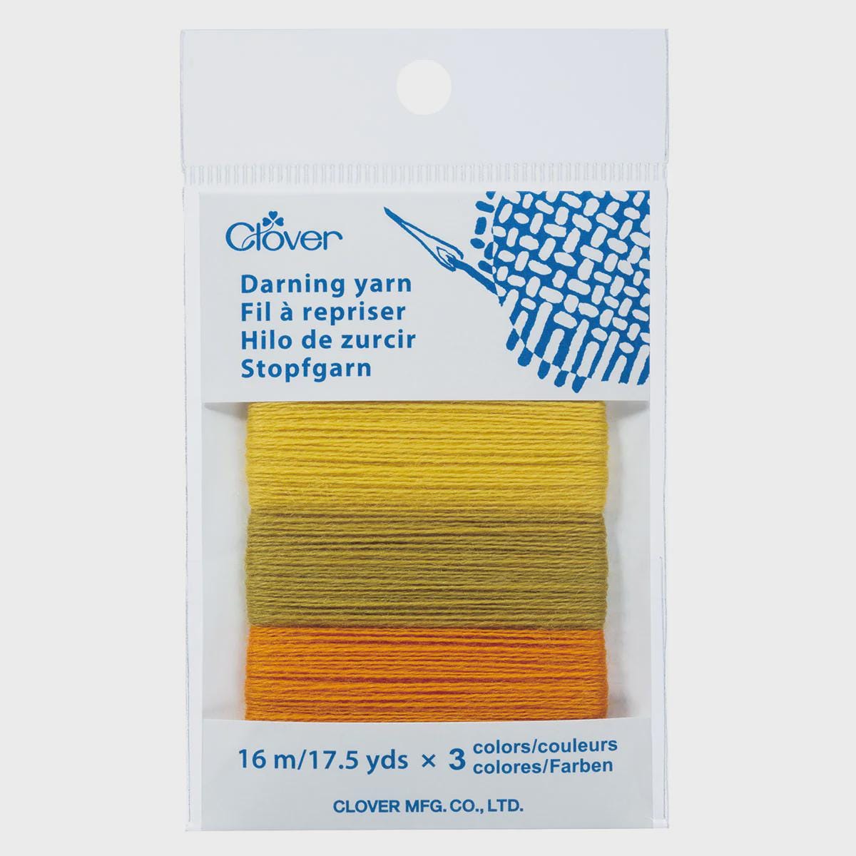 Clover Japanese Darning Yarn 3 Color Assortment #7954 YELLOW