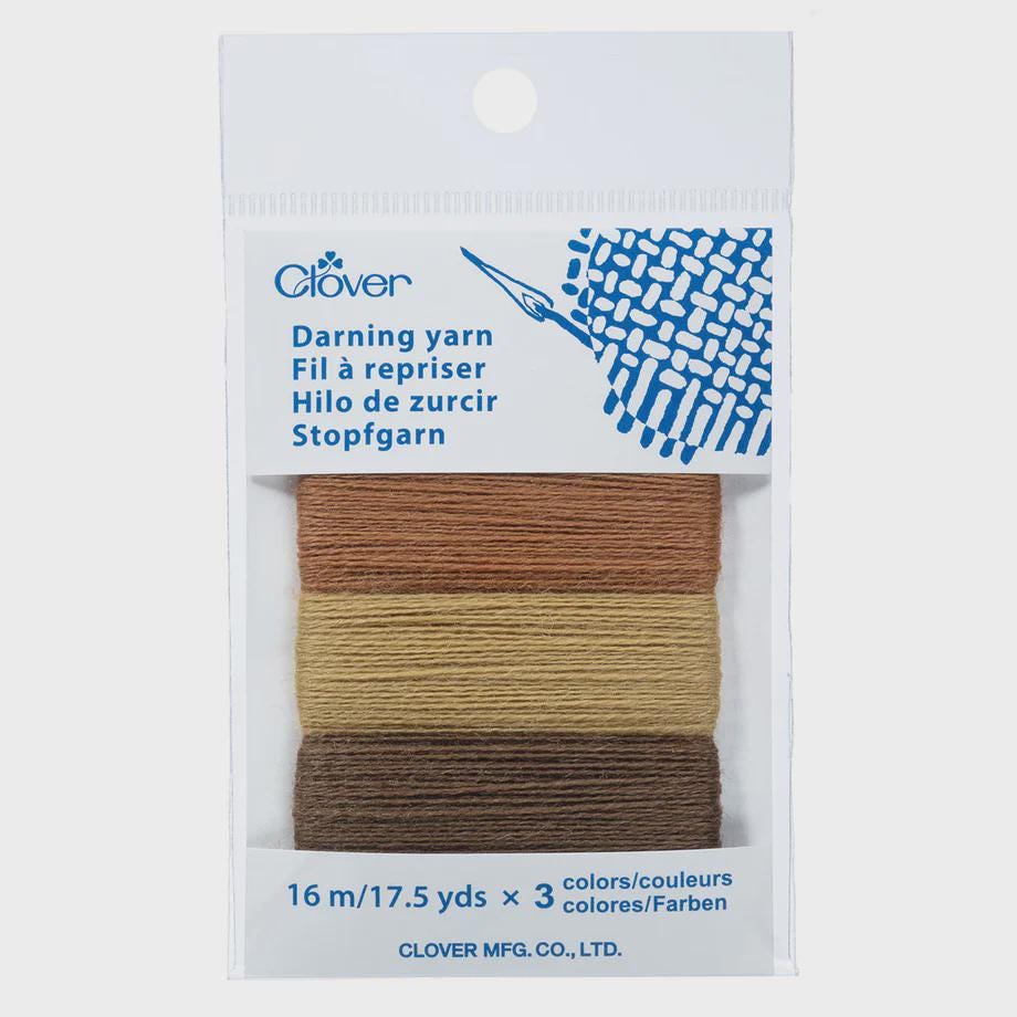Clover Japanese Darning Yarn 3 Color Assortment #7955 BROWN