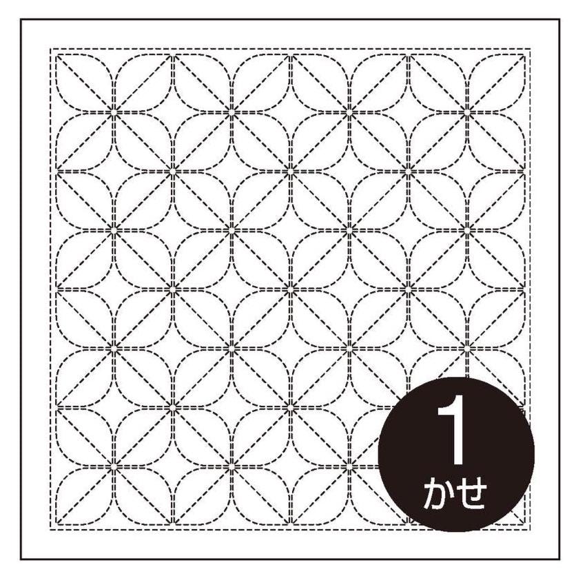 Olympus - Nagomi Collection "Kamon" Cotton Sashiko Sampler Cloth - White