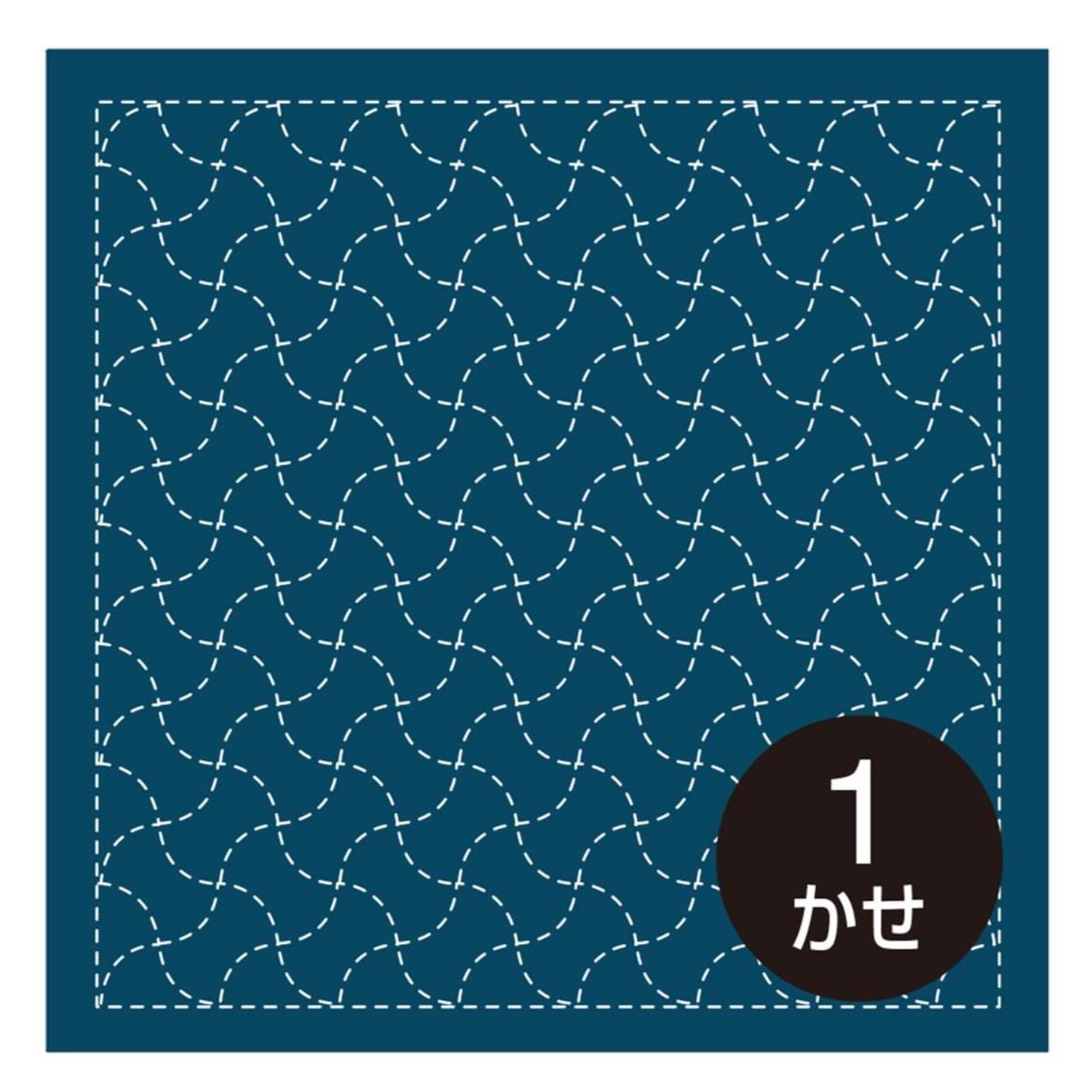 Olympus - Fundo Tsunagi Cotton Sashiko Sampler Cloth - Navy