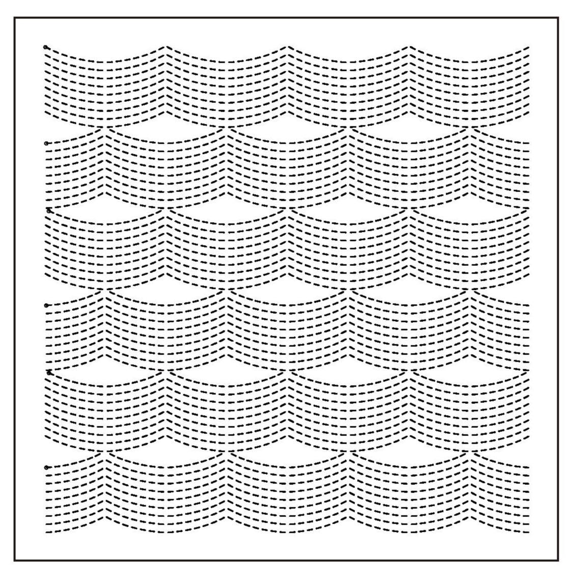 Olympus - Flow Cotton Sashiko Sampler Cloth Ayufish Collection - White