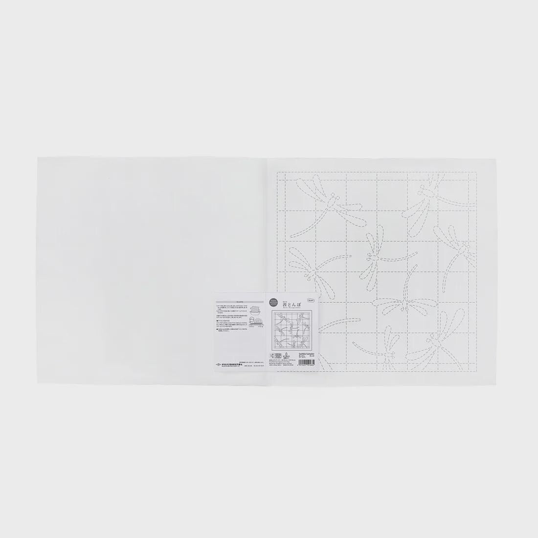 Olympus - Dragonfly Cotton Sashiko Sampler Cloth - White