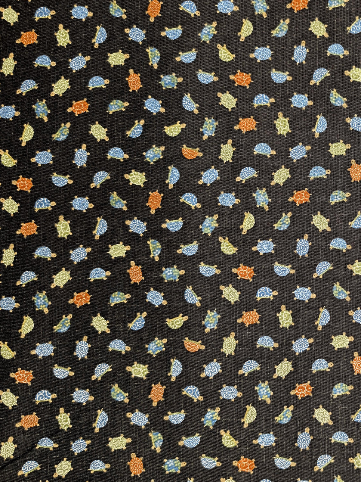 New Sevenberry - Patterned Turtles Japanese Cotton Fabric - Black 88234-3-5