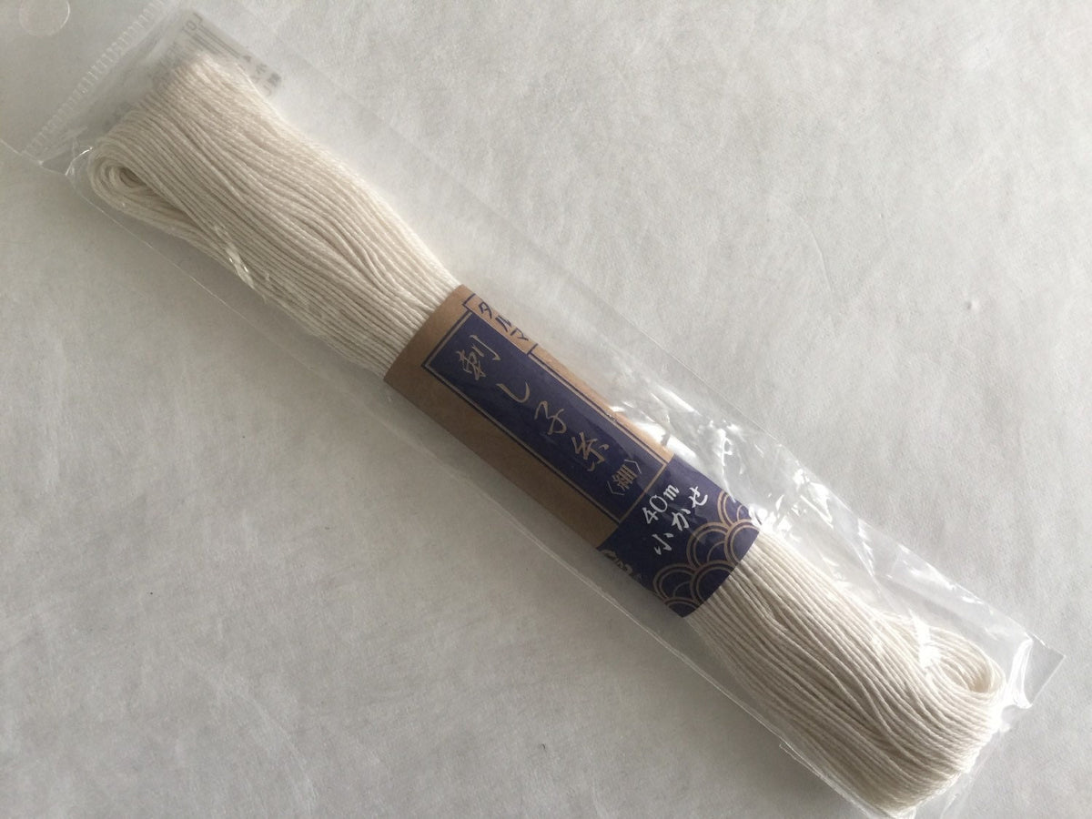Yokota - Cotton Sashiko Thread 40m Skein - #2 Off-White