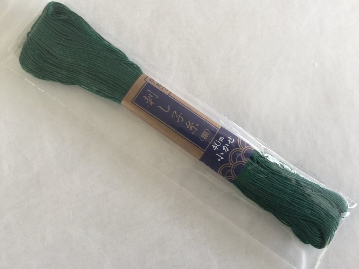Yokota - Cotton Sashiko Thread 40m Skein - #5 Dark Green