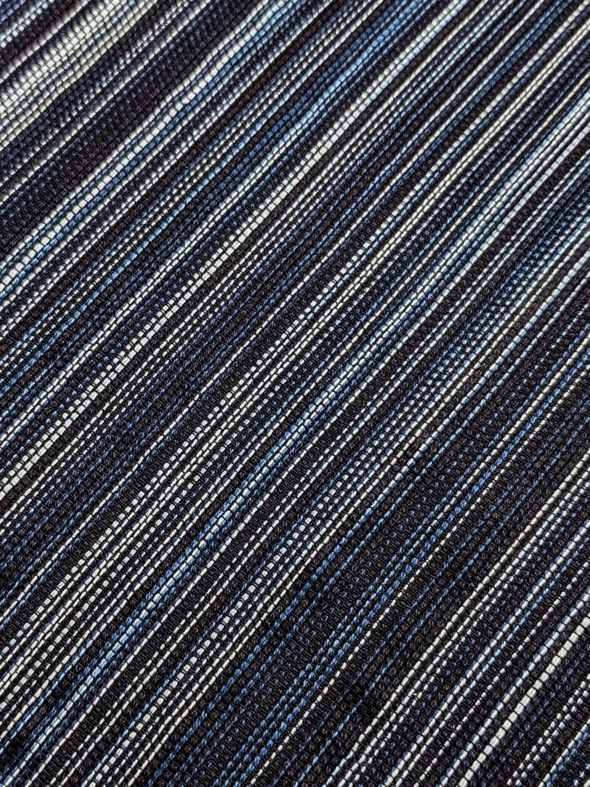 Orimono Imports - Woven Kasuri Sashi Stripe Cotton Fabric Dyed with Aizome Botanical Indigo