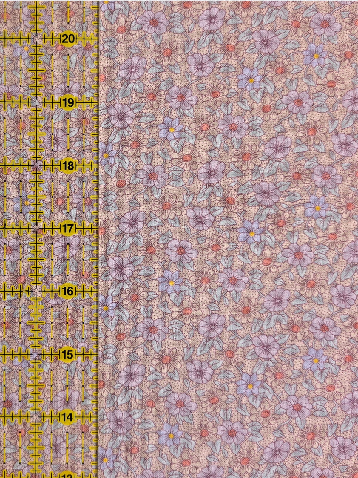 Textile Pantry - Tiny Flowers & Dots Cotton Sheeting Fabric - Purple