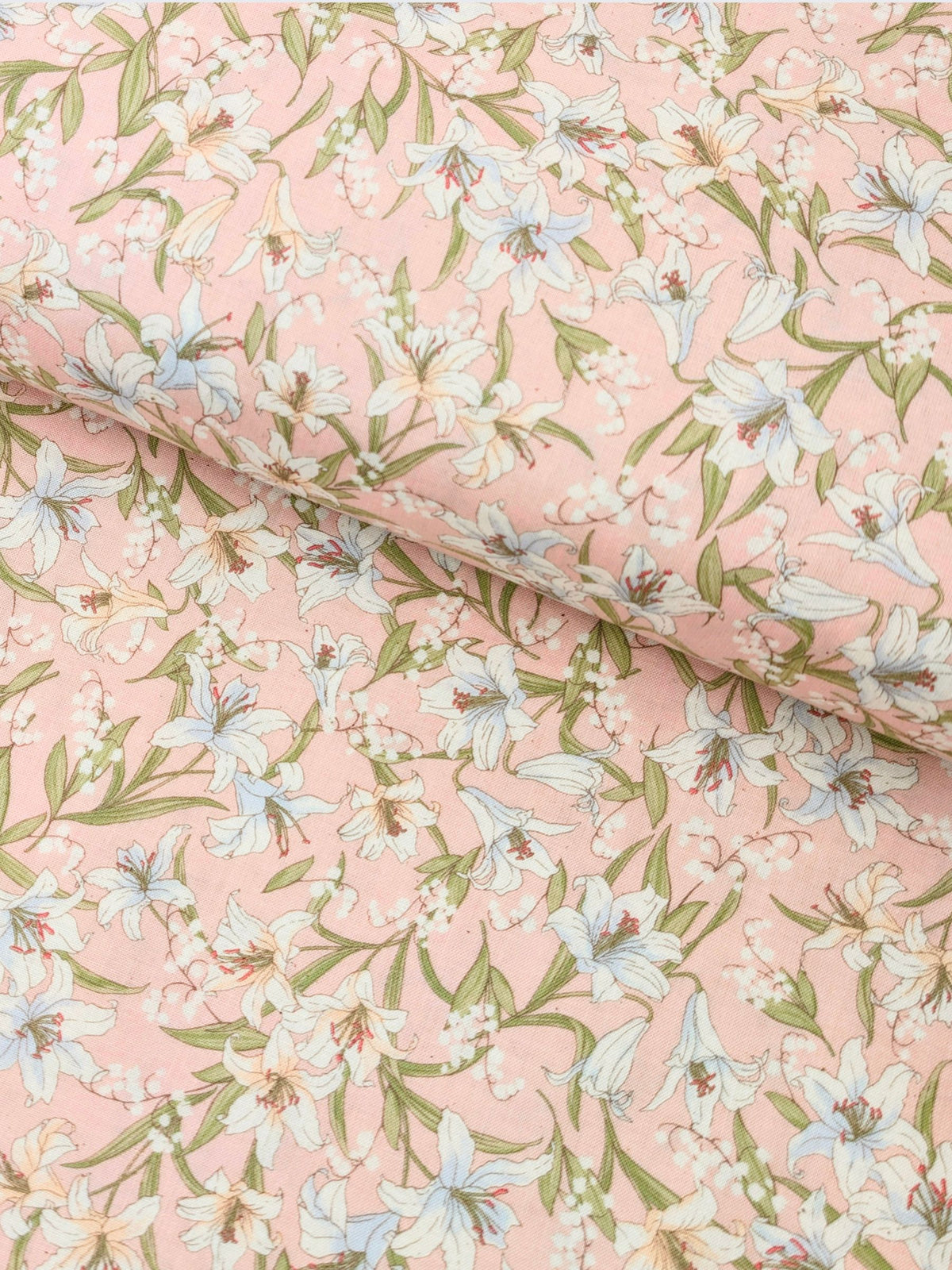 Sevenberry - Flowing Lillies Cotton Shirting Fabric - Pink