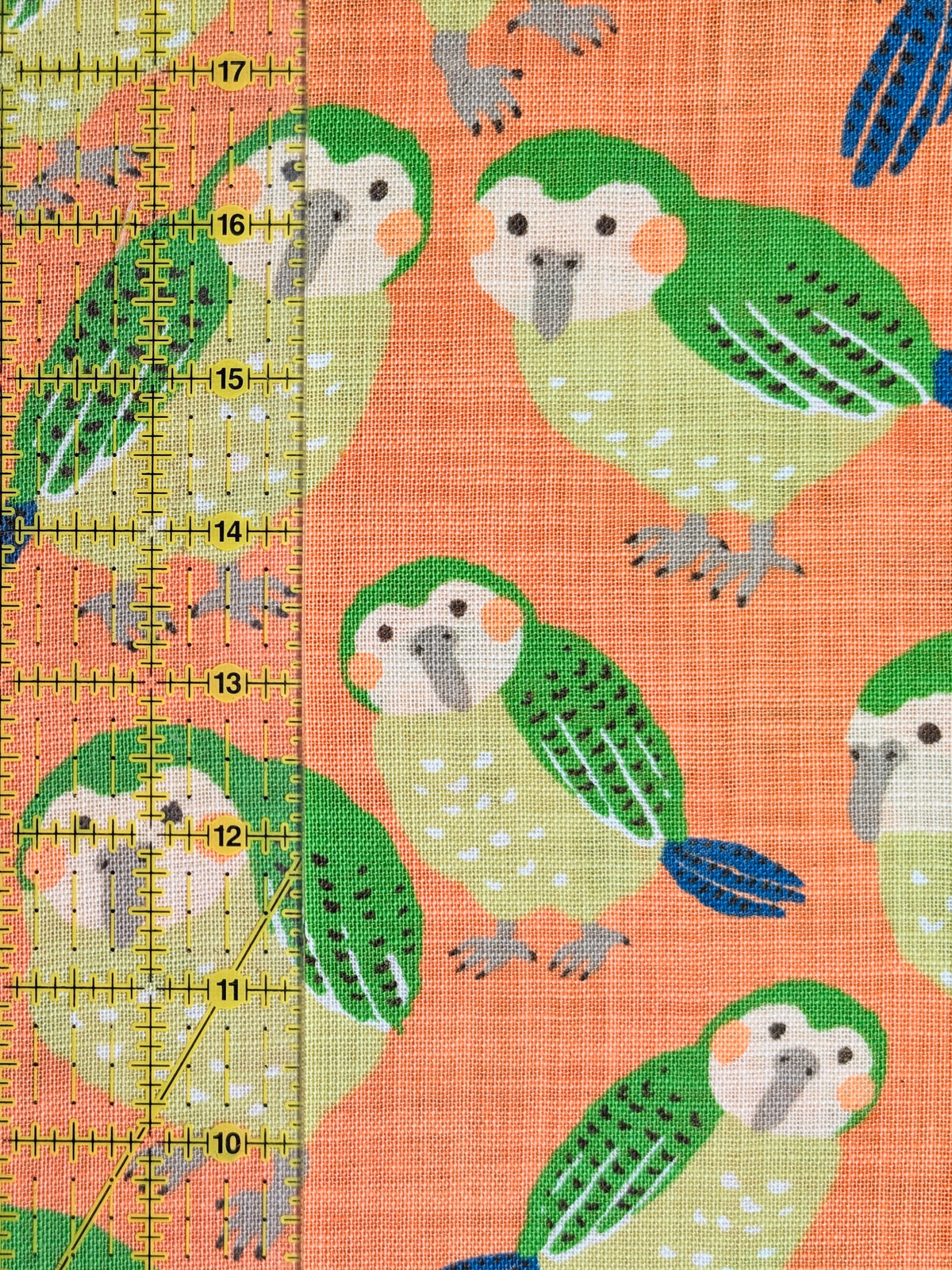 Sevenberry - Green Parrot Cotton Rustic Weave