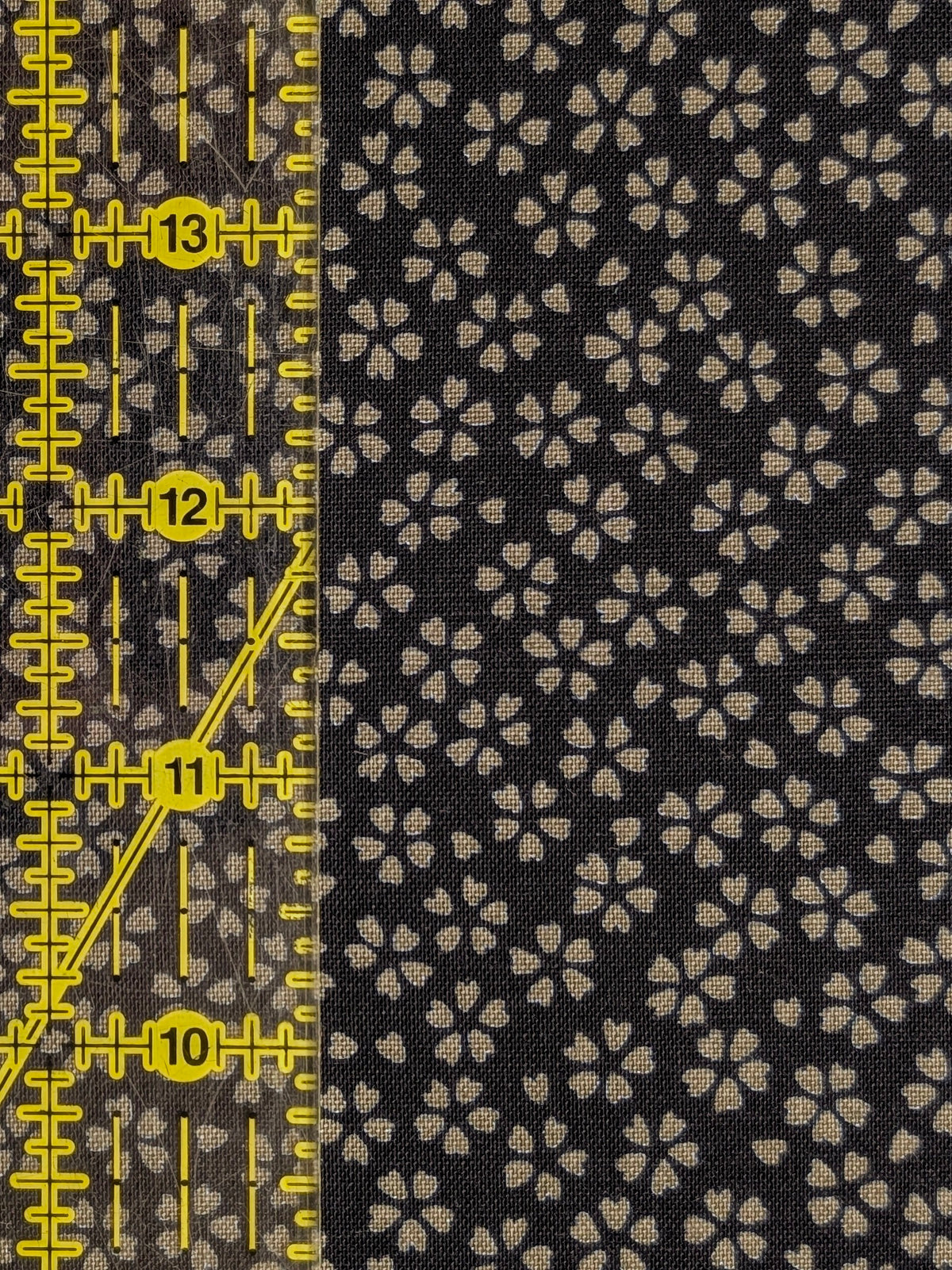 Sevenberry - Sakura Cherry Blossom Cotton Sheeting Fabric - Black & Gray