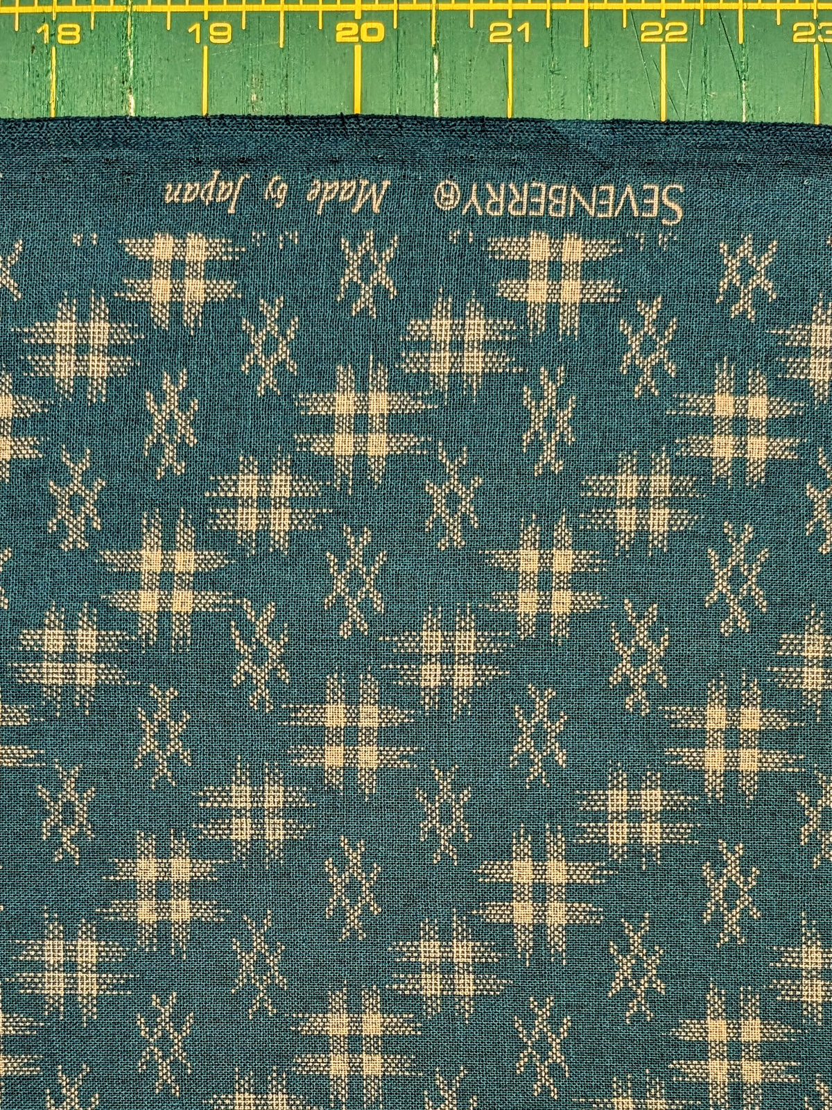 Sevenberry - Water Well (Hashtag Design) Cotton Sheeting Fabric - Teal