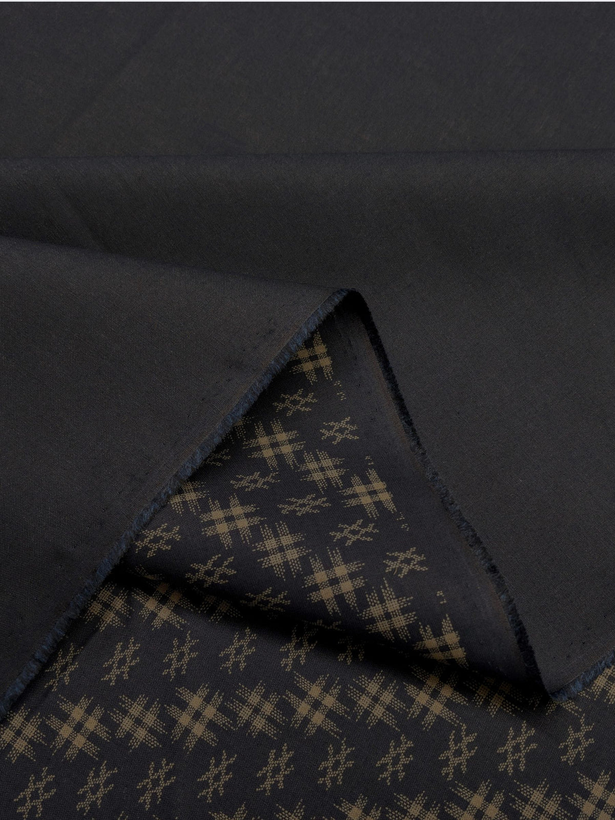 Sevenberry - Water Well (Hashtag Design) Cotton Sheeting Fabric - Navy & Gray