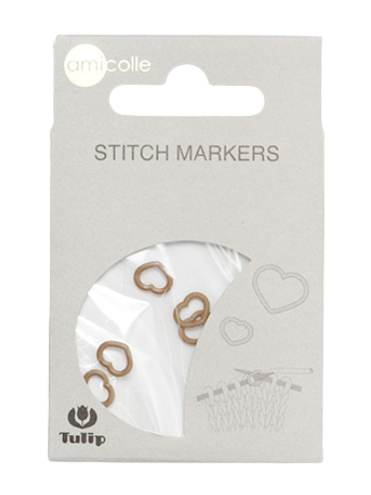 Tulip - Small "Heart" Stitch Markers Amicolle Knitting Accessories