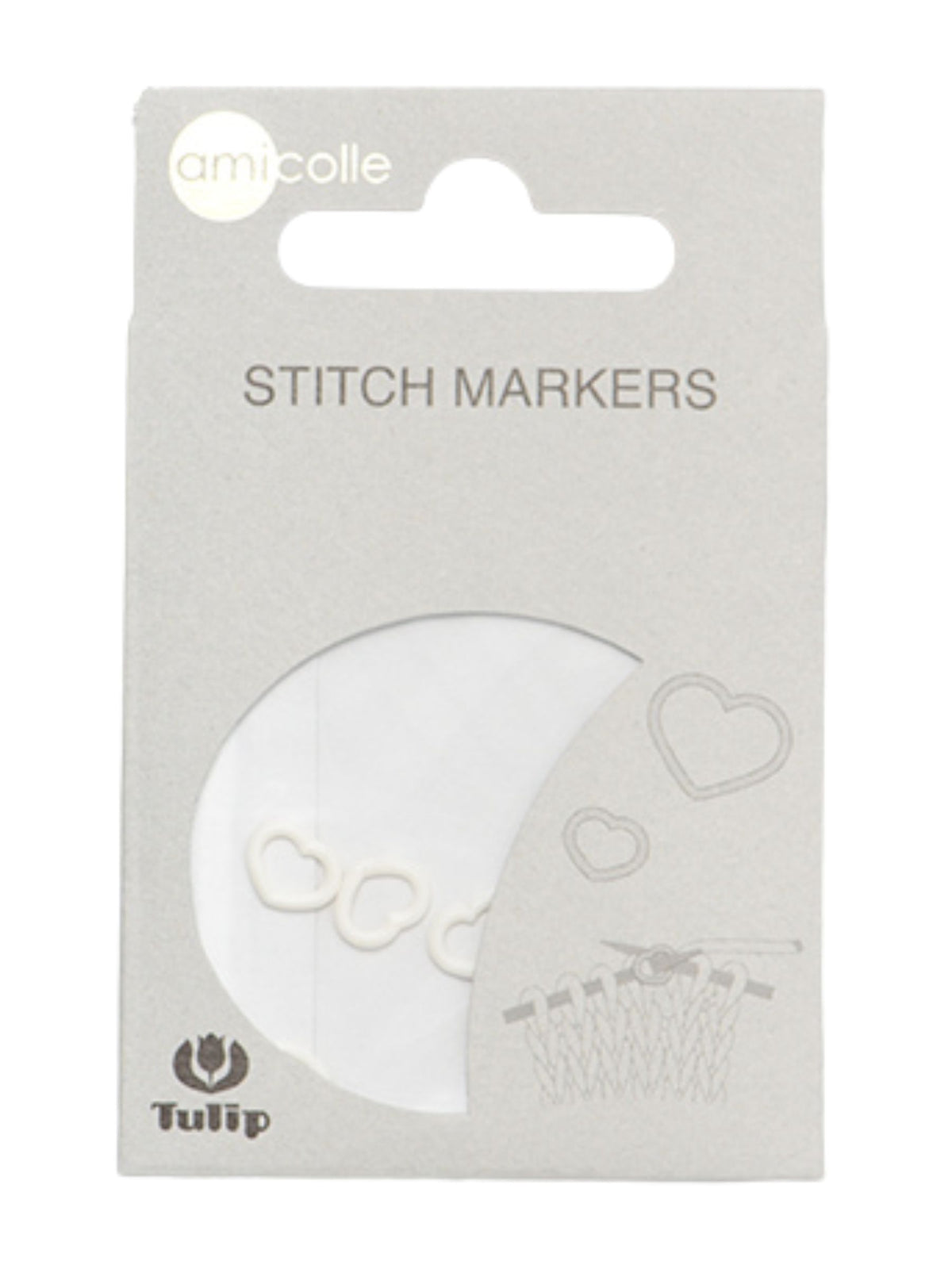 Tulip - Small "Heart" Stitch Markers Amicolle Knitting Accessories
